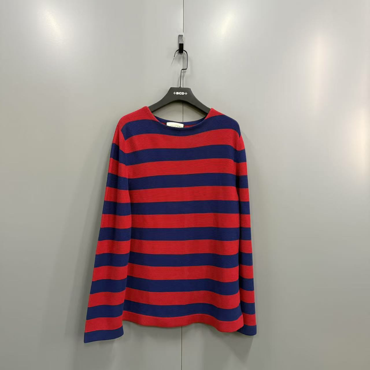 95新 GUCCI/古驰 (ll) 古驰 条纹背后字母印花长袖 XLbc011159