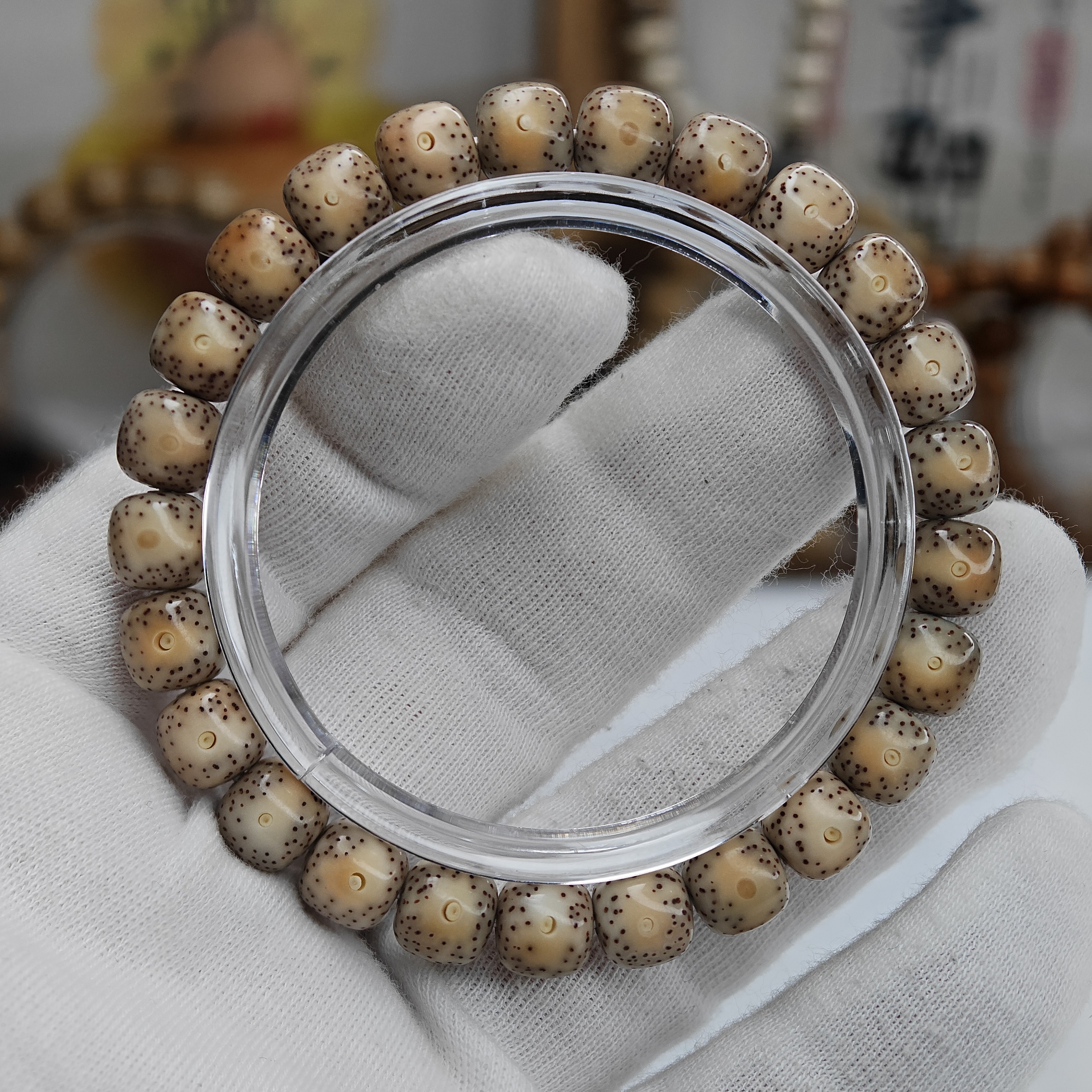 【海南星月菩提】毛感料/糯冰/9*8火烧云针尖星（ZP0125-10）