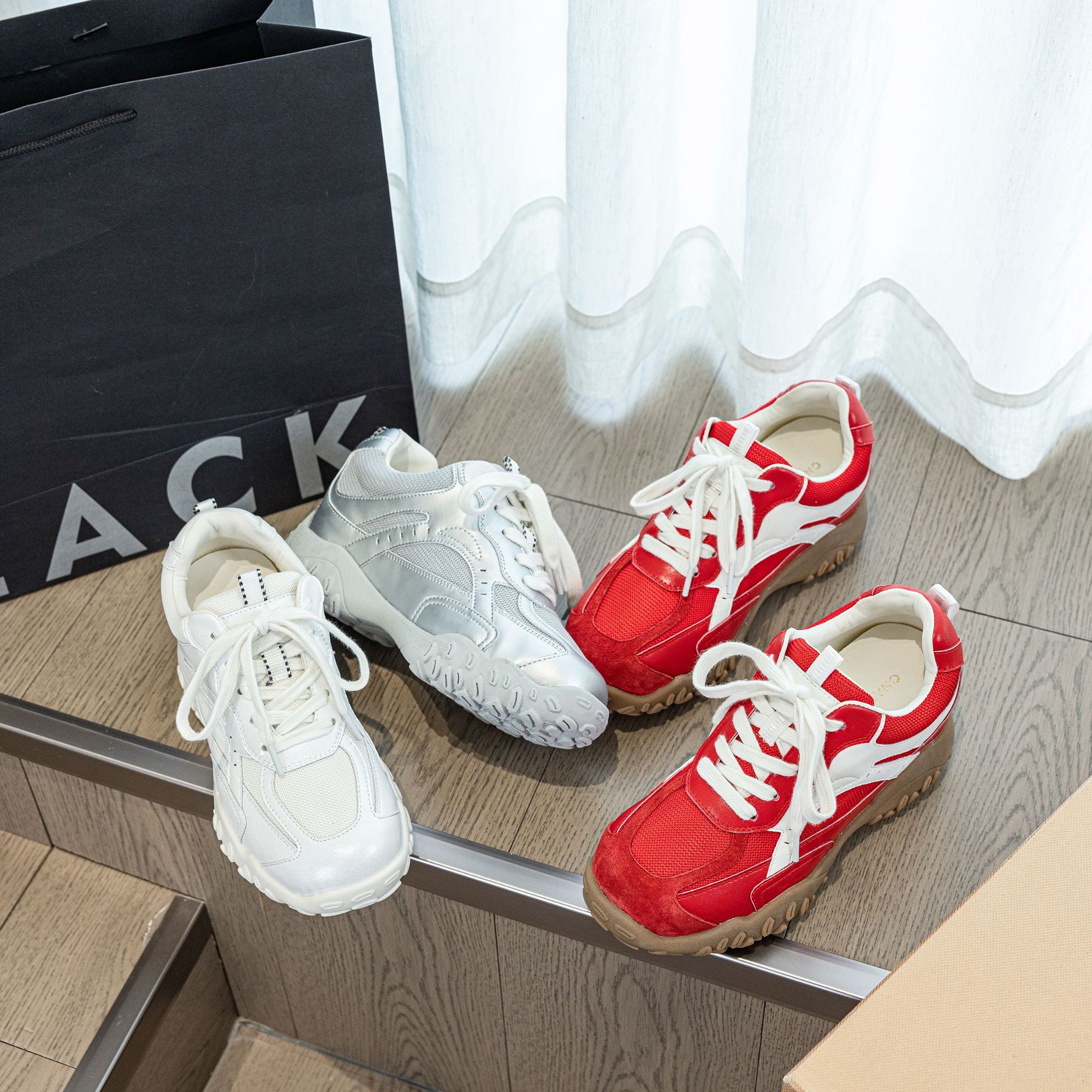 【严姐大清货】3cm平底透气夏季德训鞋休闲鞋休闲鞋老爹鞋56007-7