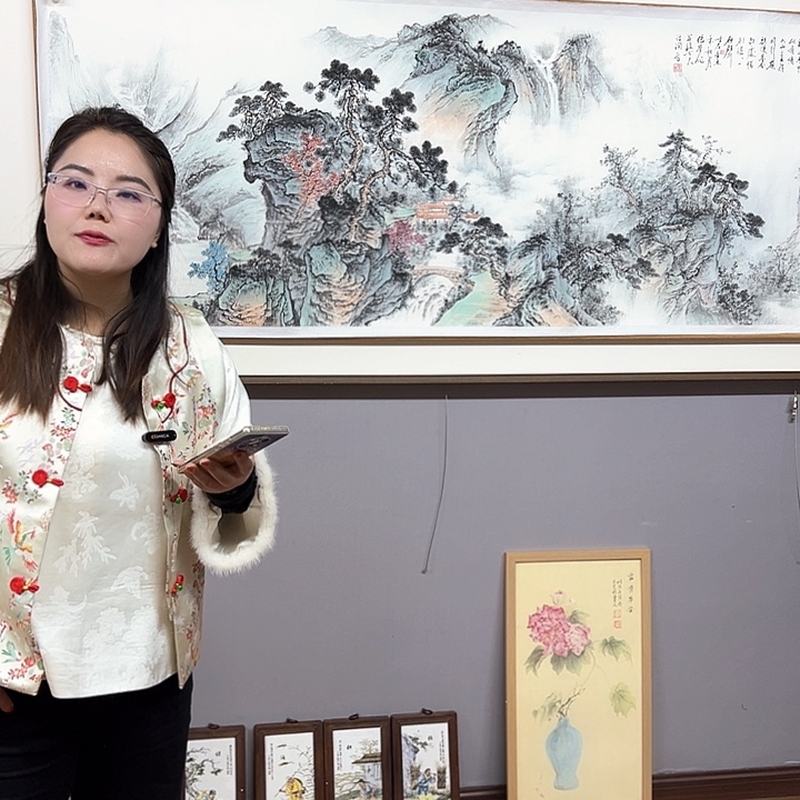 国画用****5中美老师手绘国画作品定金