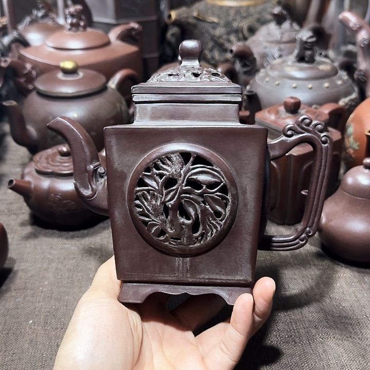 泥塑甲*木紫砂壶茶具壶