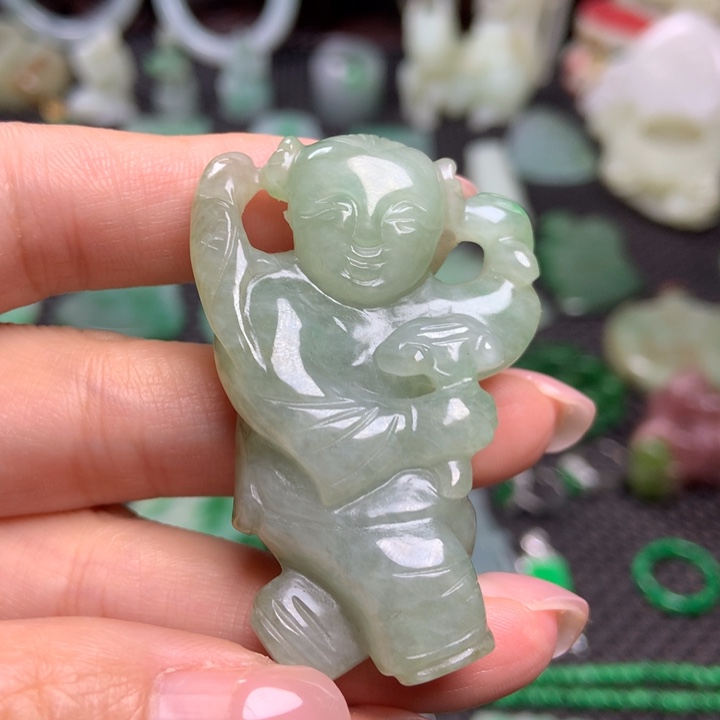 翡翠挂件未镶嵌清