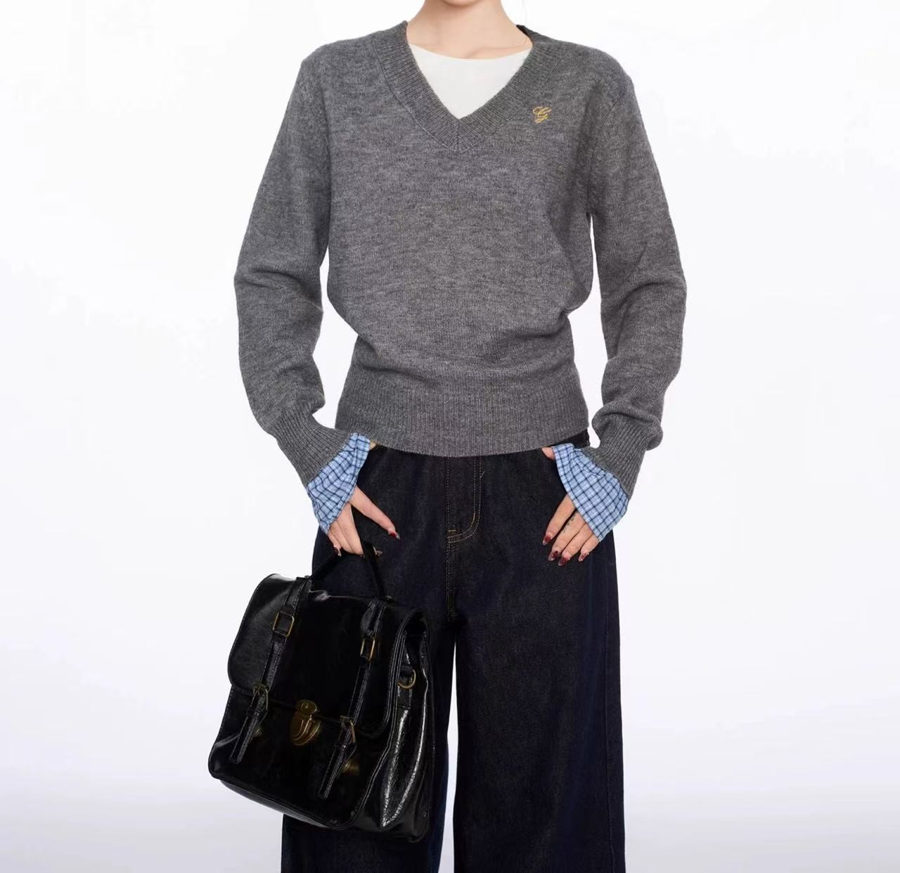 2025依灵女装开衫毛衣针织外穿宽松慵懒风百搭韩版女装上衣温柔