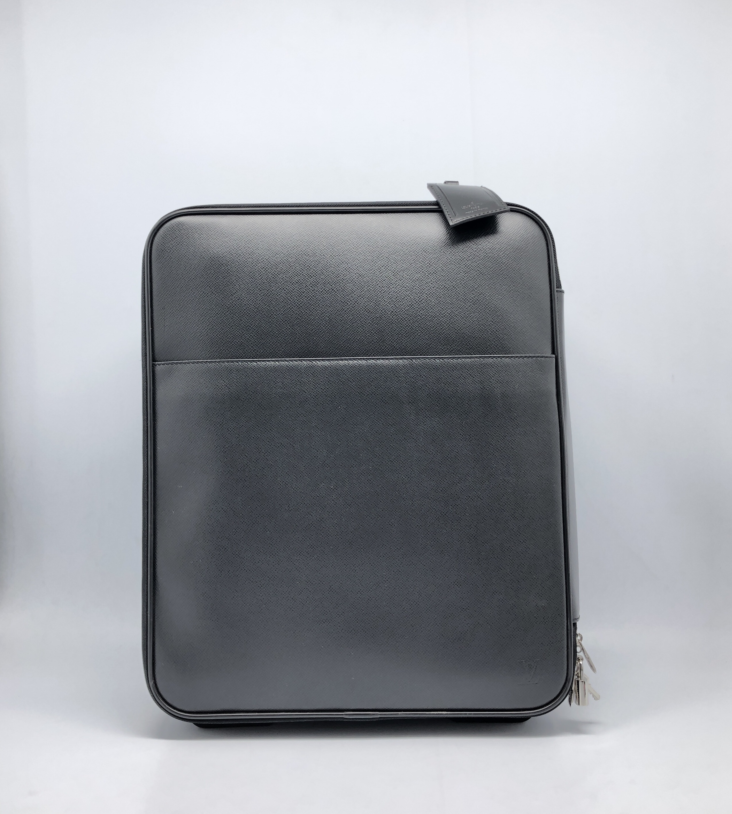 99新 LouisVuitton/路易威登 黑皮荔枝纹拉杆旅行箱/3992号