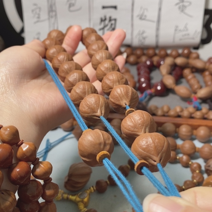 手串橄榄核0291精品蒜头铁核18+1颗