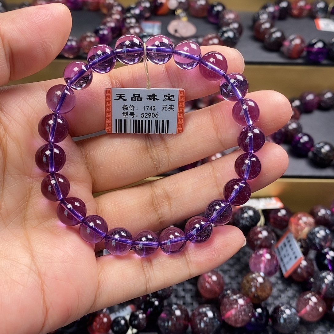 未镶嵌手链水晶紫水晶手链52906