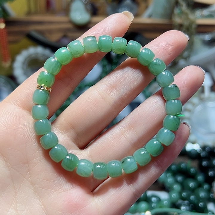 和田玉（碧玉）手链未镶嵌34