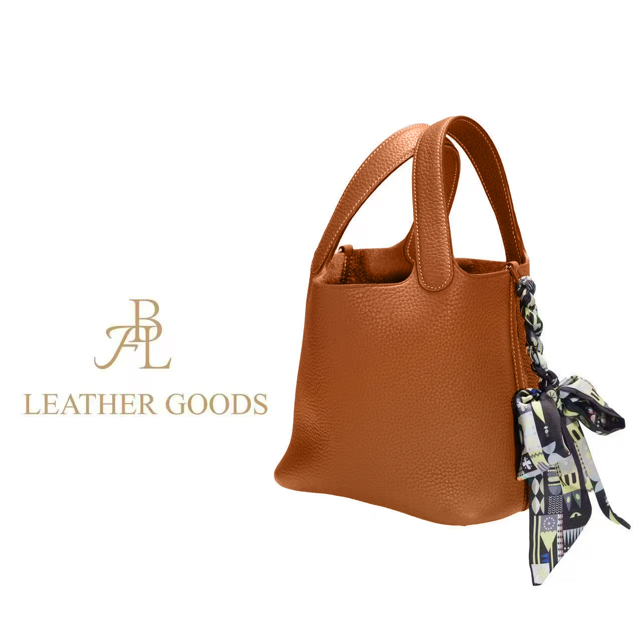 【宝菲莉】经典22CM进口TC牛皮手工蜡线百搭单肩手提女包