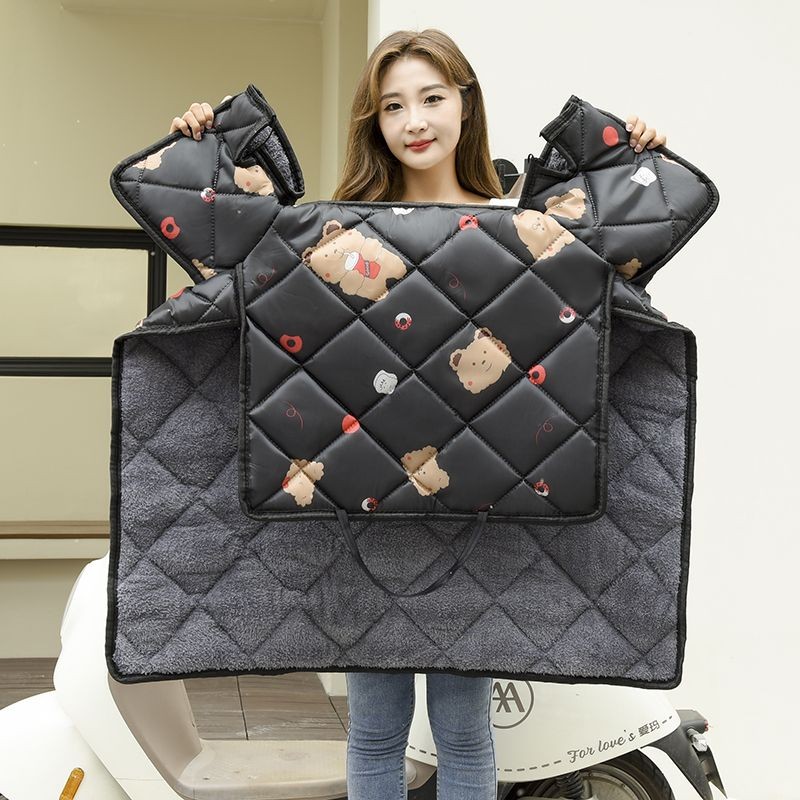 电动车挡风被冬季加绒加厚电瓶摩托车防风防水罩2025新款通用FFF