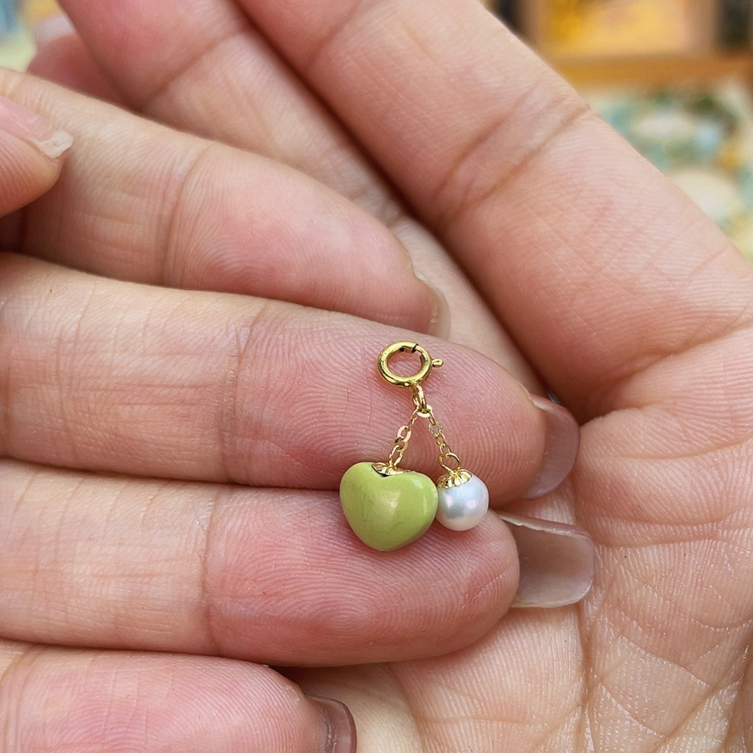 绿松石吊坠(不含链)18K金镶嵌j***力