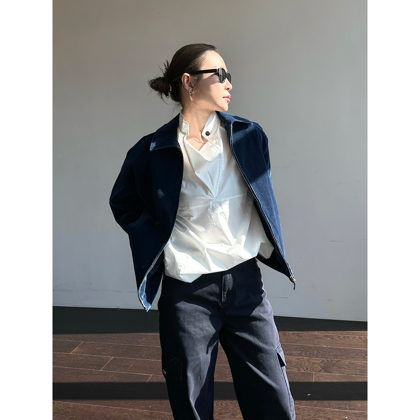 SUITTITUDE 设计师品牌 25秋冬新品 丝绒牛仔拉链夹克 SOLSOL