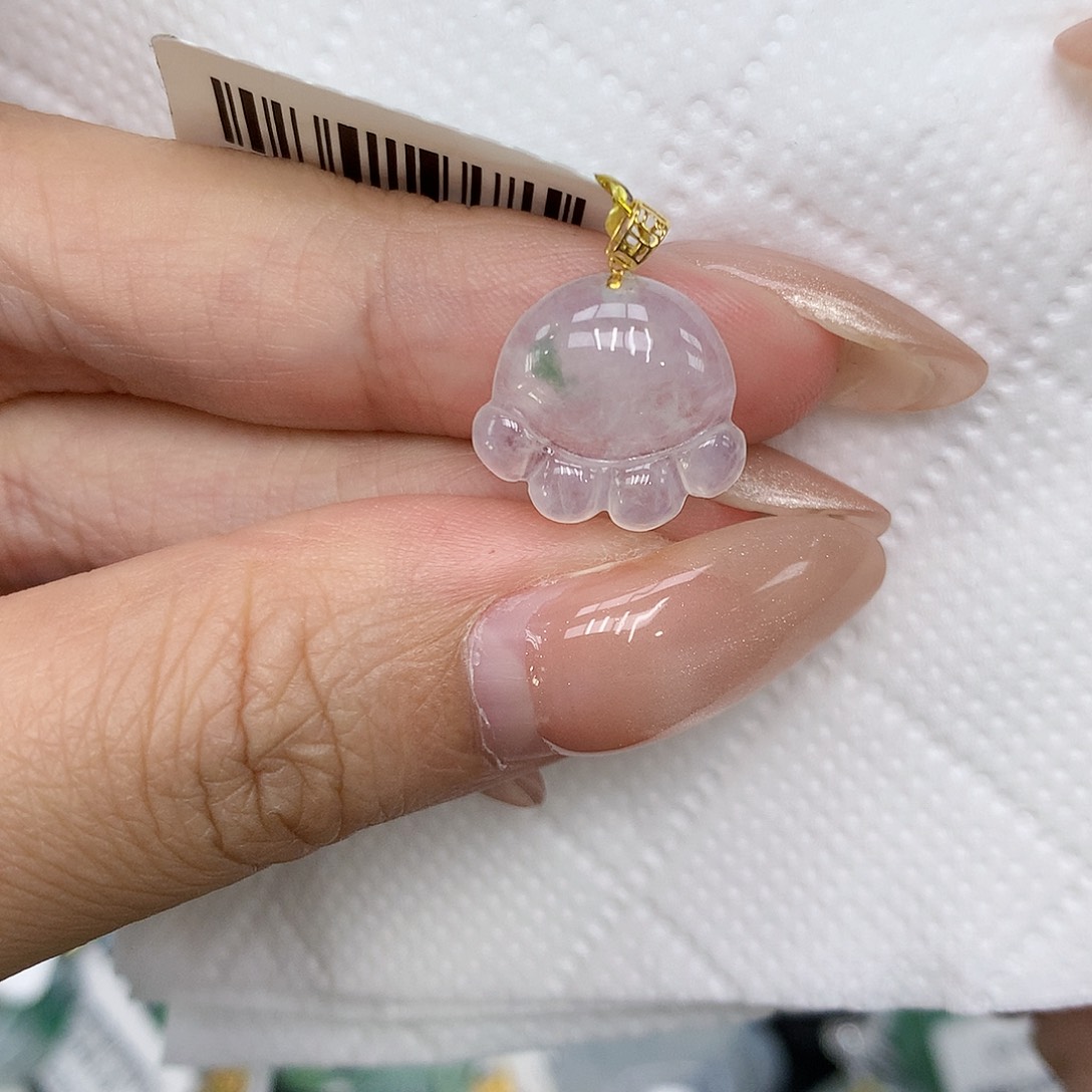 颈饰18K金镶嵌翡翠