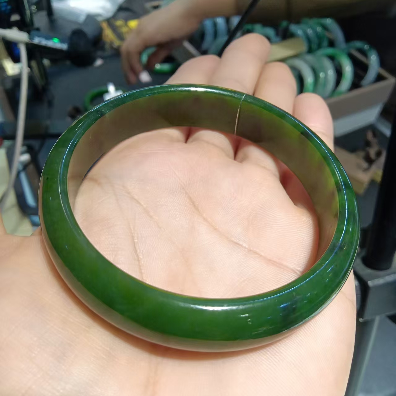 天然和田碧玉手镯0624