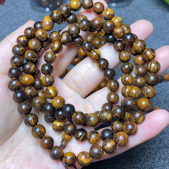 贡木手串印贡0.8黑火焰福利