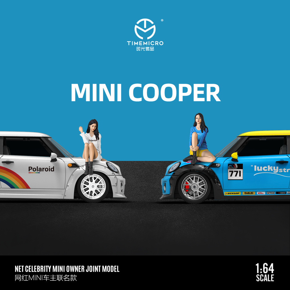 -时光TM1:64宝马MINICOOPER网红款涂装合金汽车模型