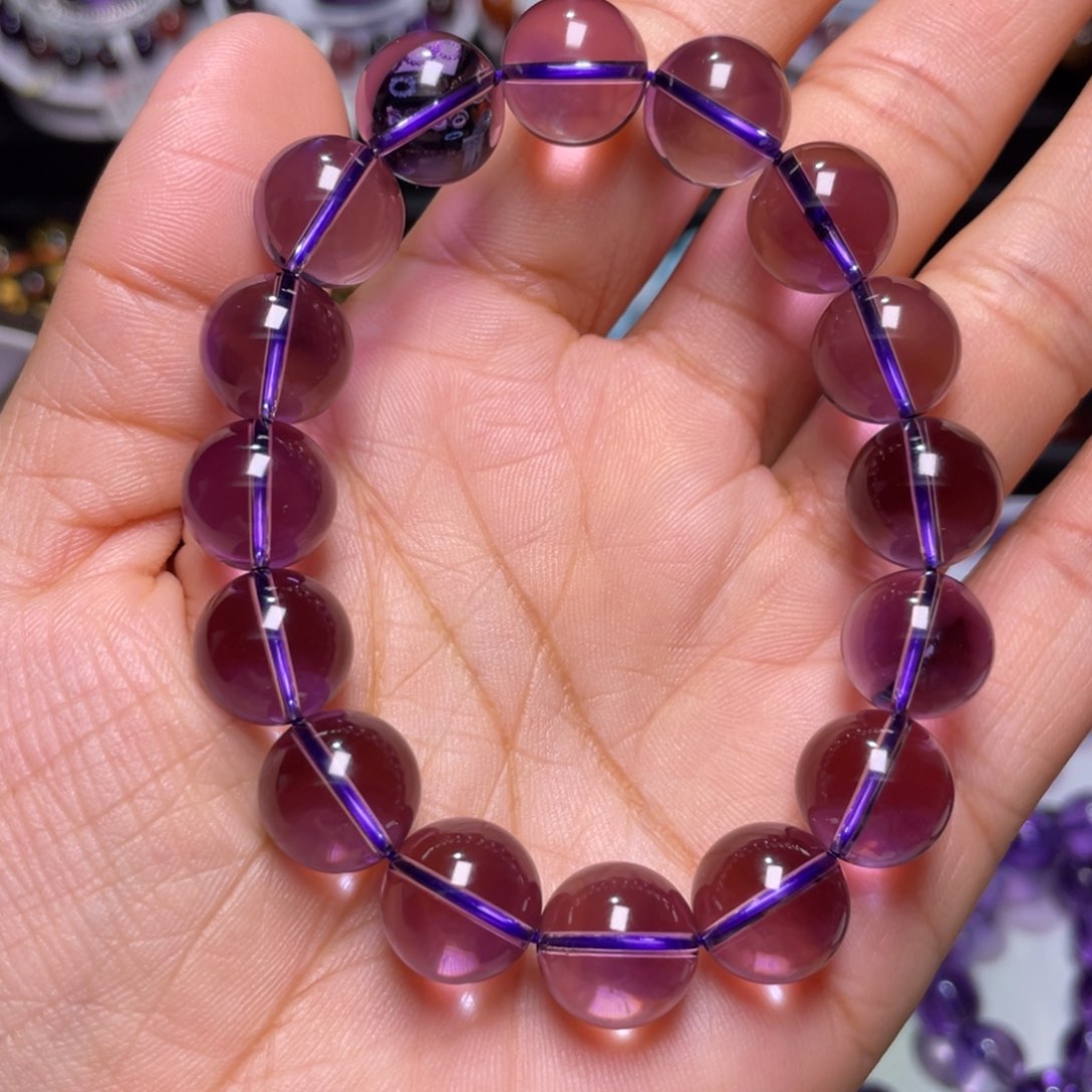水晶手链未镶嵌安*宁巴西紫水晶13m