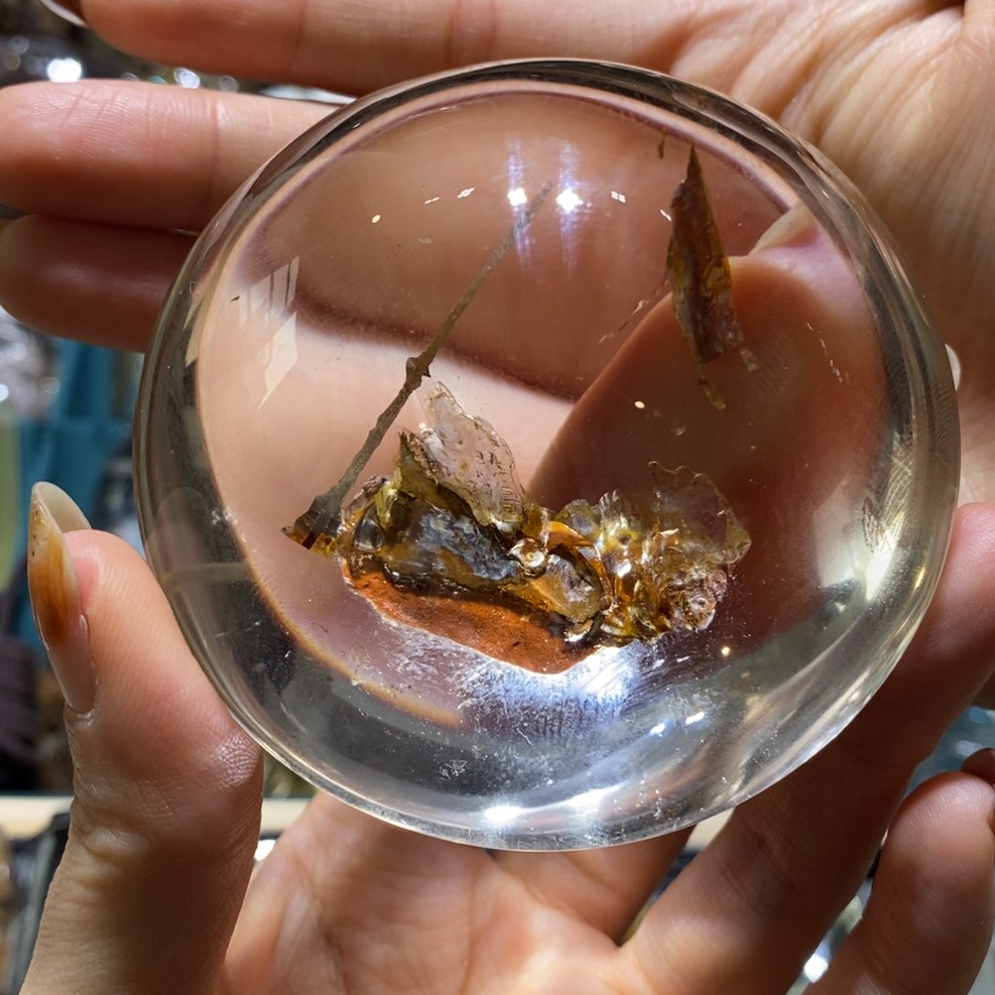 水晶圆牌未镶嵌邓*