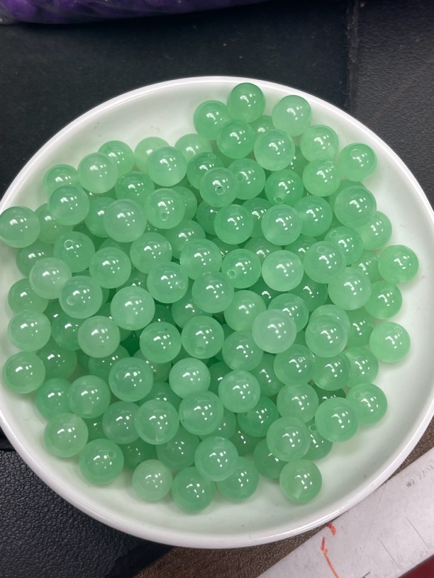 天然珠宝玉石 冰晴水散Y2344  8MM 30颗（赠弹力绳）