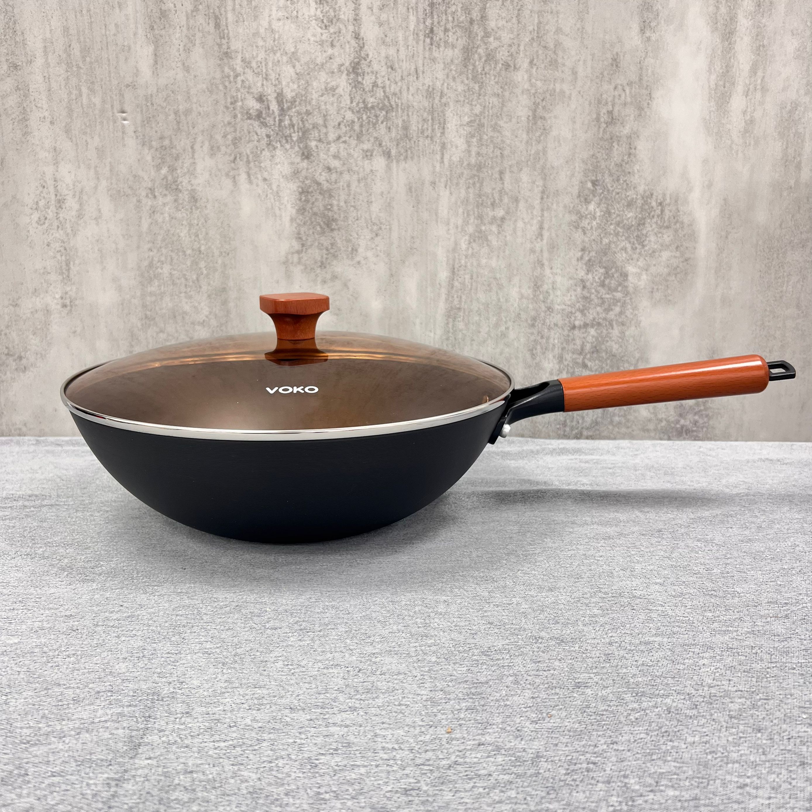 TG324 VOKO铁炒锅 32*10CM单锅约1.31KG带盖约2.22KG