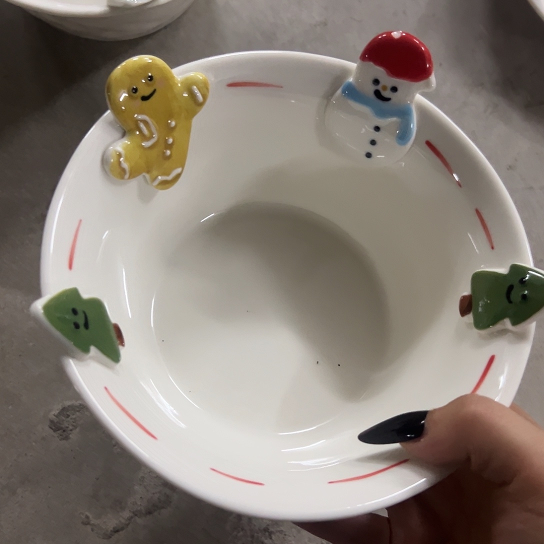 搪瓷微瑕姜饼人面碗一个662