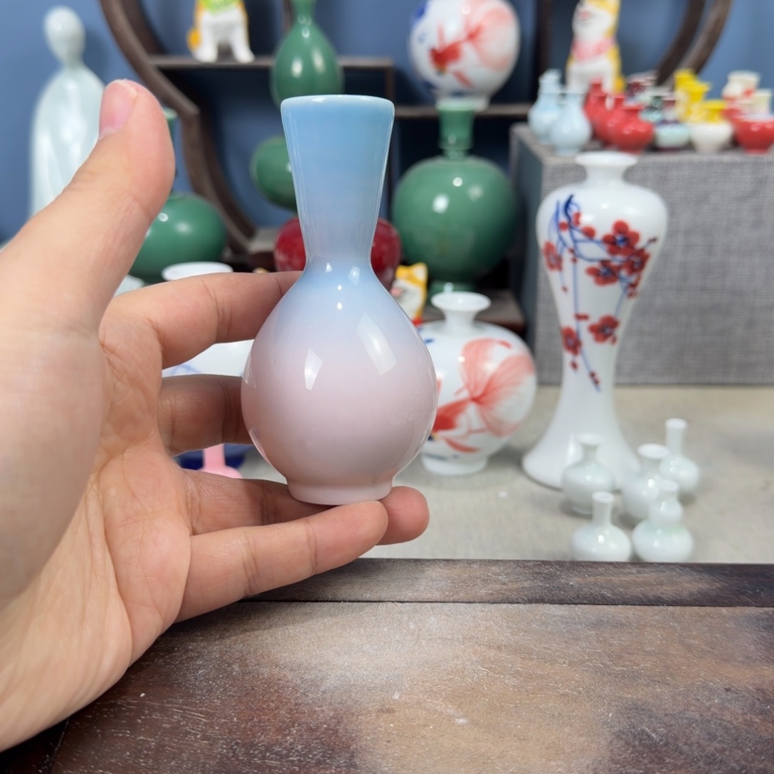 陶瓷手工小花器摆件