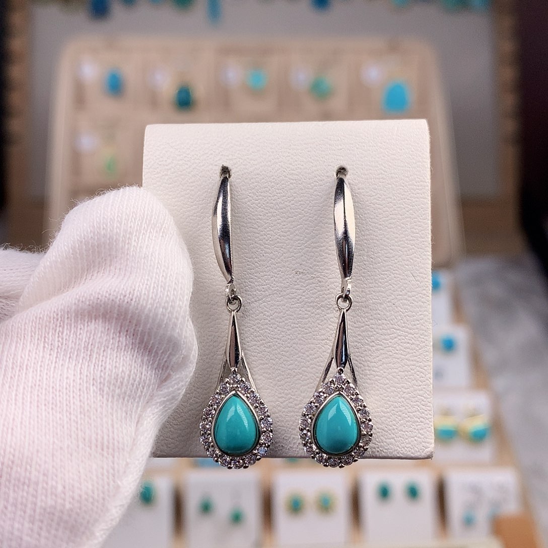 绿松石珠宝奇石银S925镶嵌