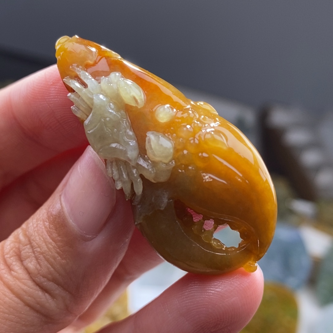 定制翡翠未镶嵌蟹钳