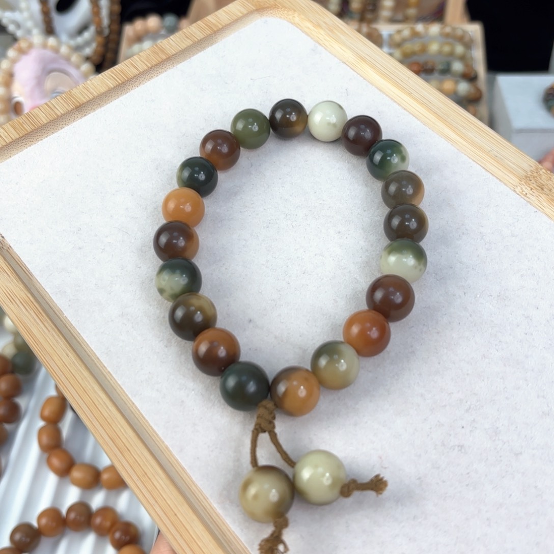 白玉菩提吊坠卡15圆珠手持