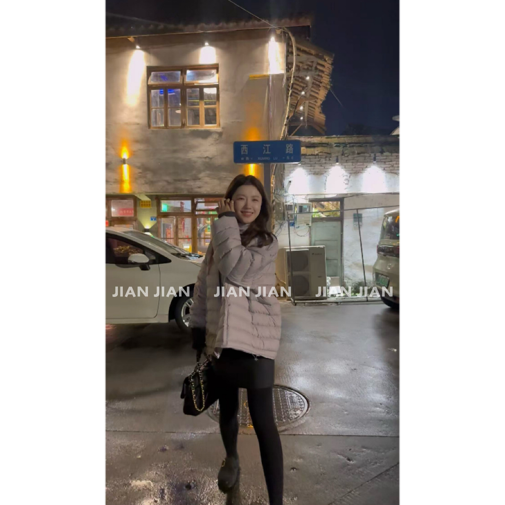 剪剪家【北海道雪】冬季新款韩系带帽新国标90白鸭绒Y5530