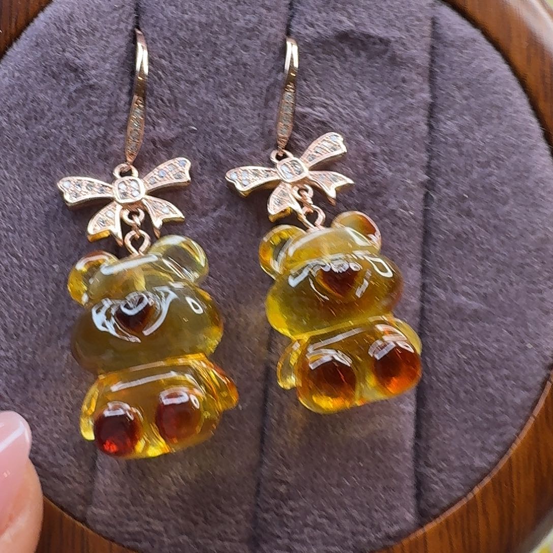 琥珀手链未镶嵌琥珀耳饰