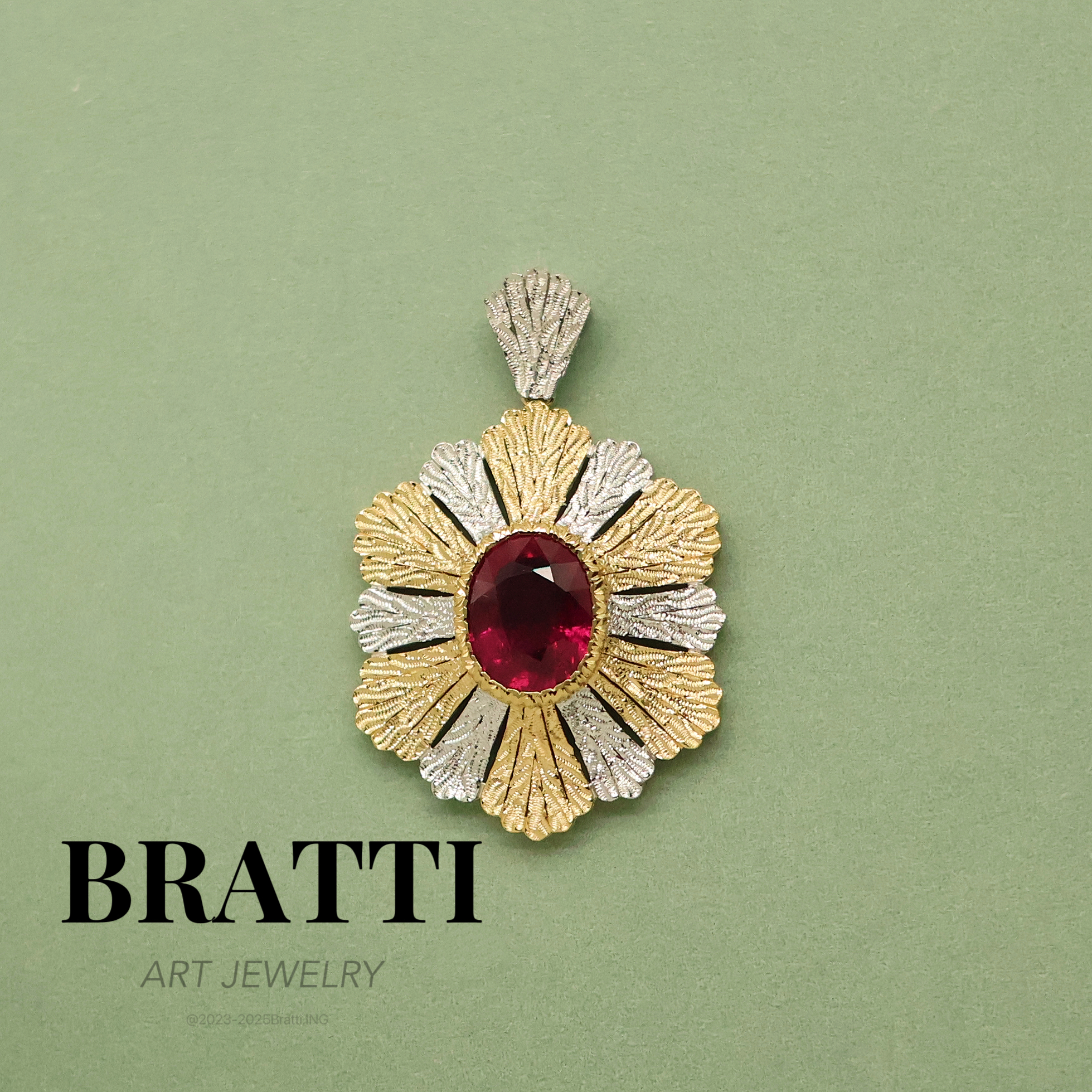 Bratti珠宝18K金“布布姆”碧玺吊坠-KD250706