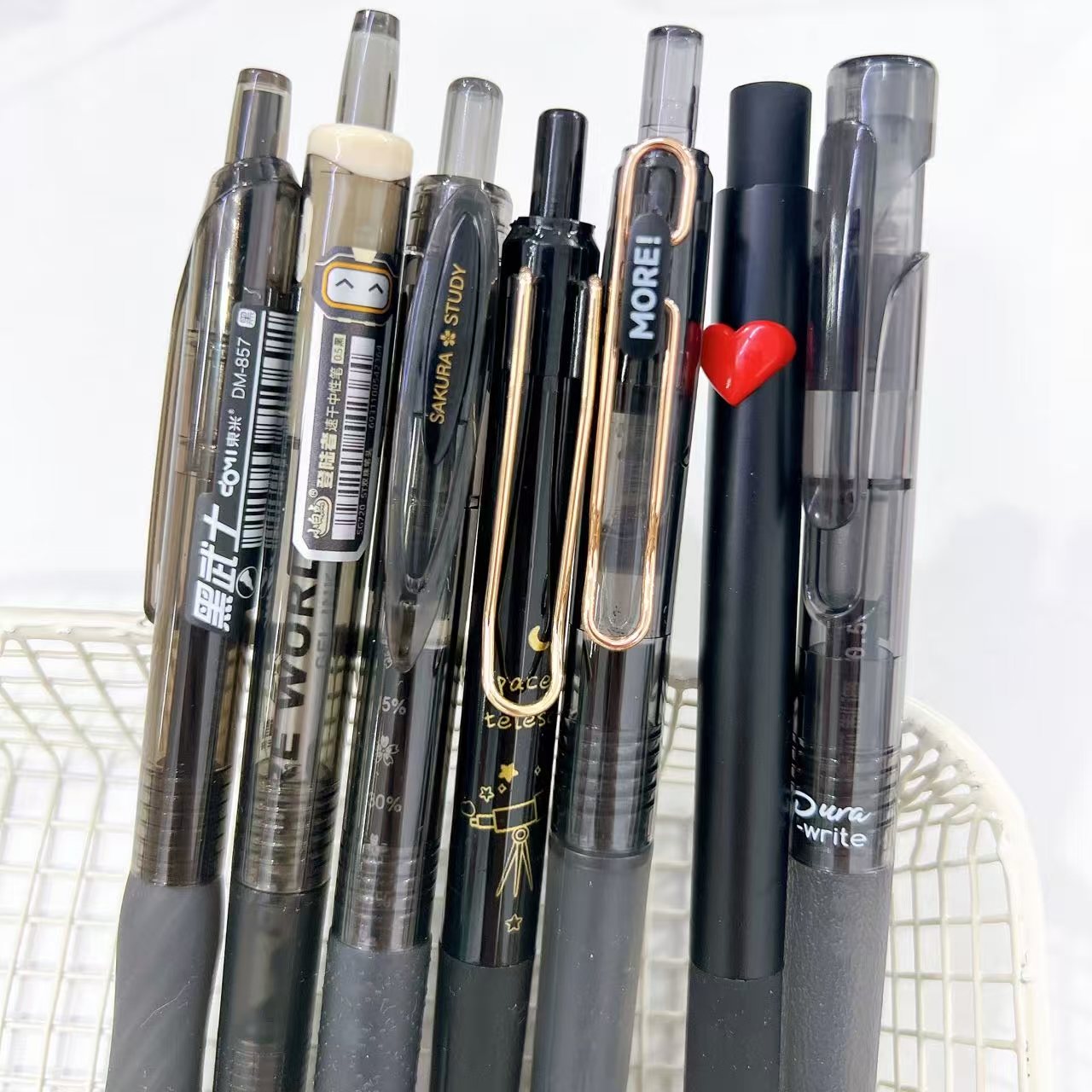 【黑墨/7支】B04黑武士东米857德尔施知心小白点柯林more长立