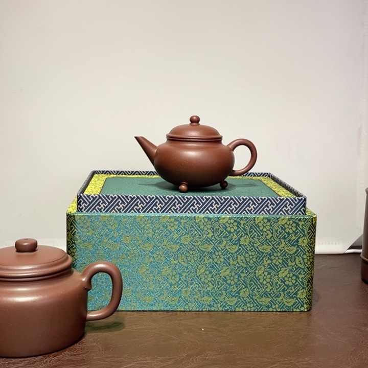 茶壶紫砂130毫升水平壶紫泥
