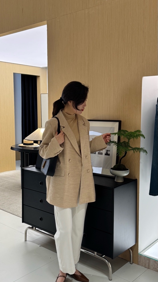 韩系通勤显瘦西装