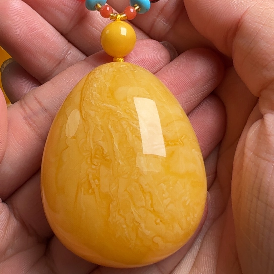 蜜蜡毛衣链未镶嵌无优化