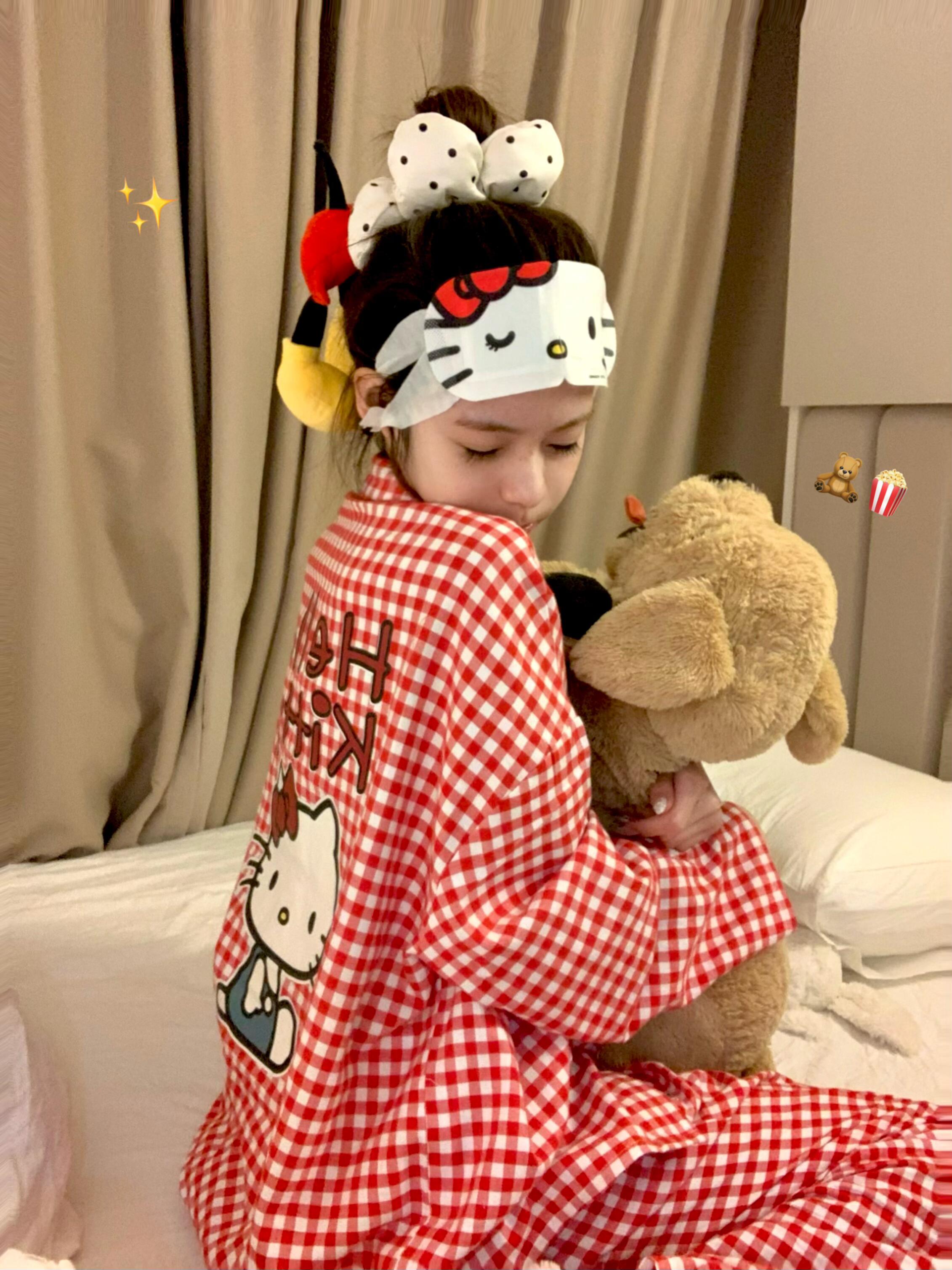 【格子Kitty】少女可爱睡衣女春秋2025新款宽松舒适家居服套装