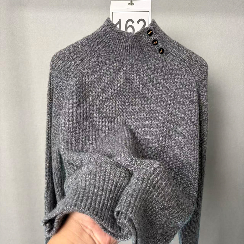 秋冬新款加厚半高领山羊绒针织打底衫保暖毛衣羊毛衫禁止机洗