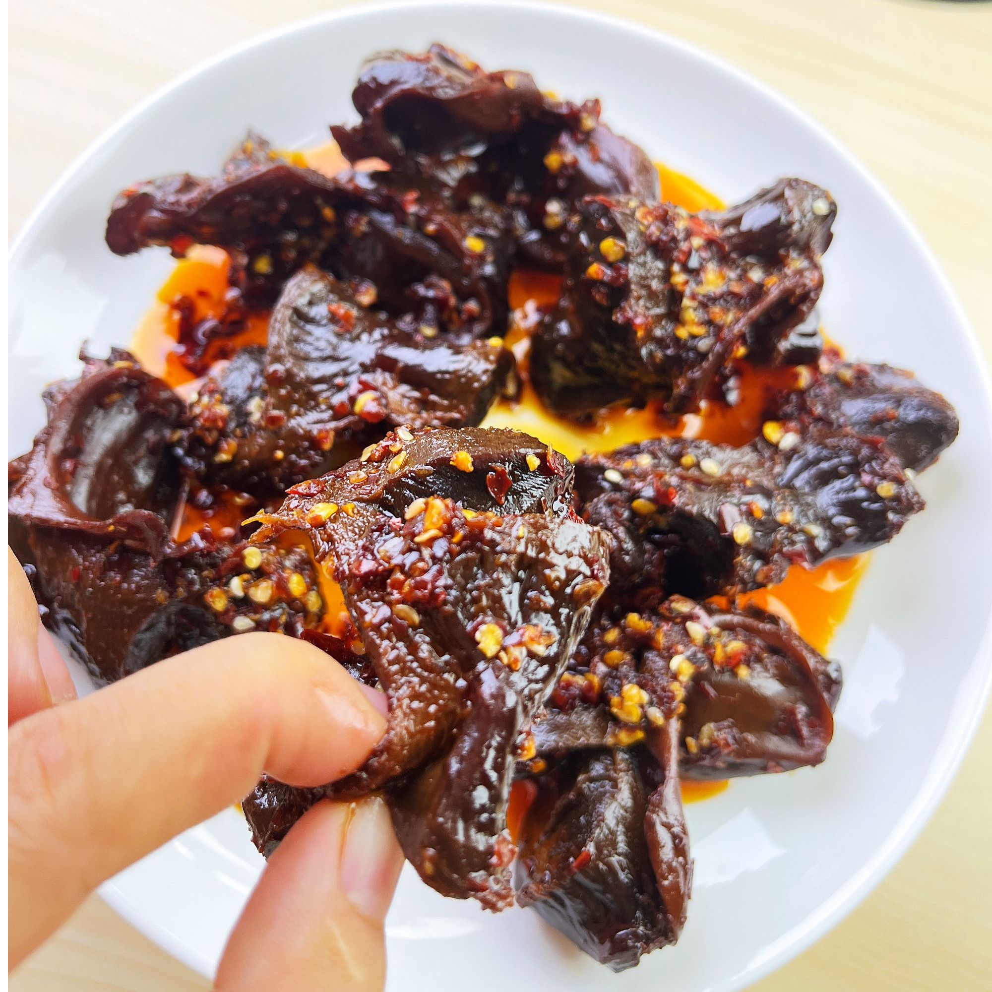 徐老板辣卤鸭肫18克*10包，口感比较有嚼劲！