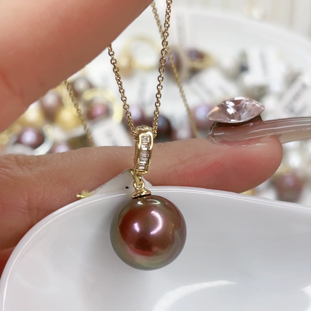 淡水珍珠颈饰银S925镶嵌