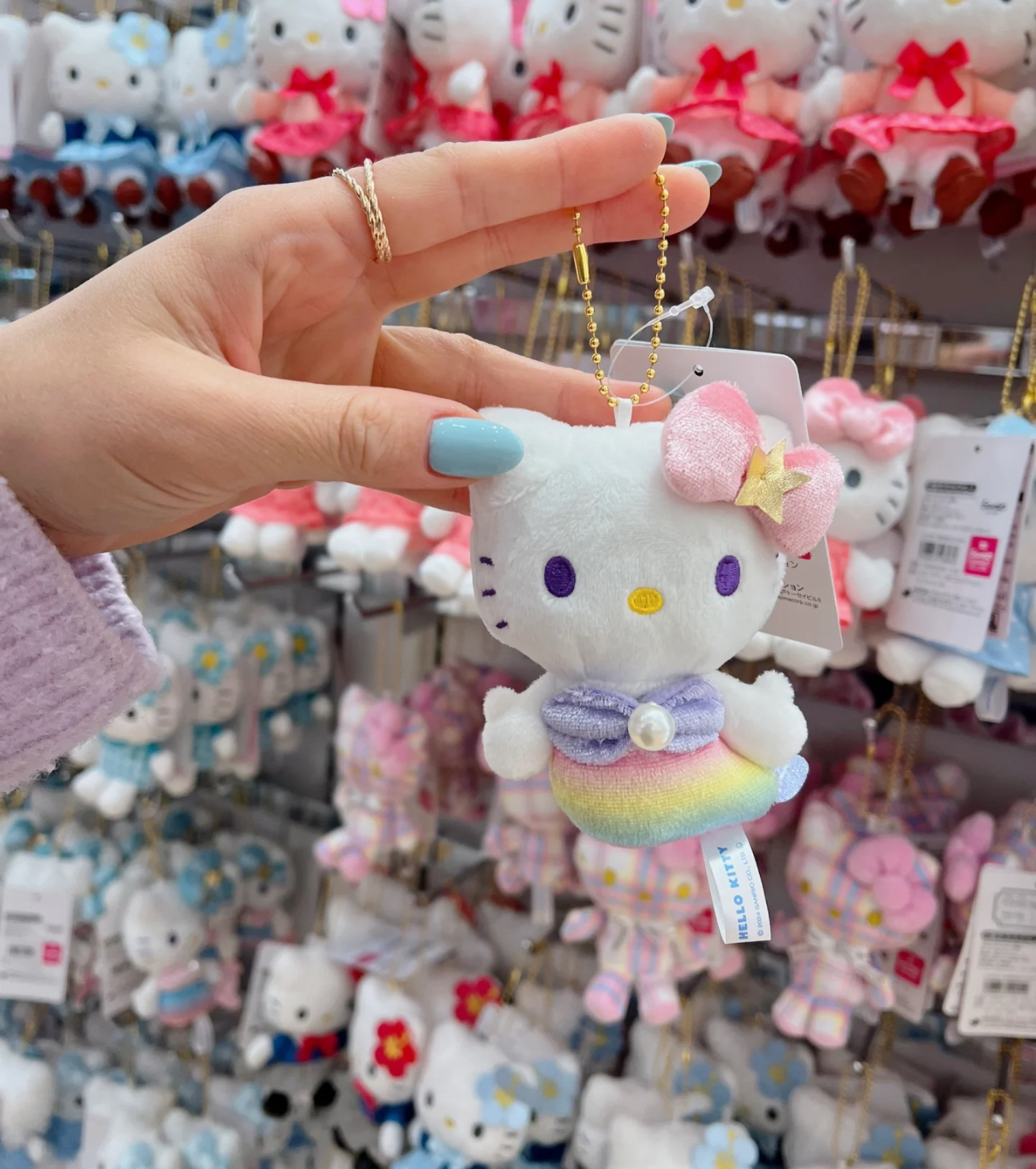 全新未使用  【东京限定】五十周年美人鱼hello kitty/全新带吊