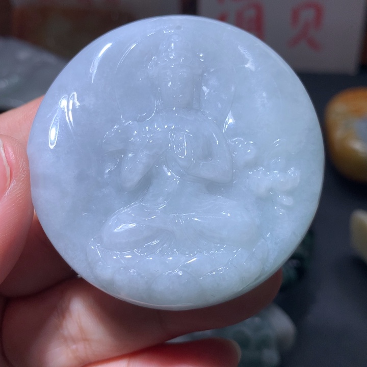 翡翠未镶嵌颈饰保真天然A货翡翠