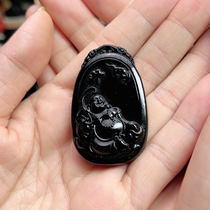 和田玉手链未镶嵌小佛公