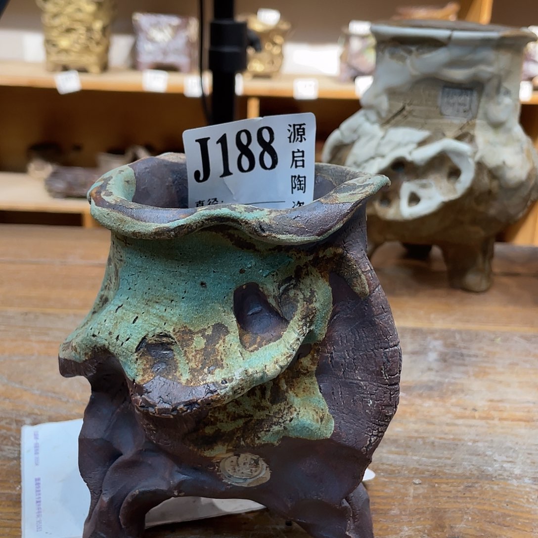 紫砂花盆景德镇陶瓷花盆188