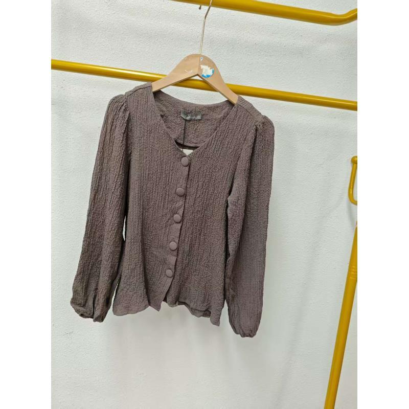 唯琳剪标  8仓B5-6-1432款  台湾单棕色法式极简风常规款开衫长56