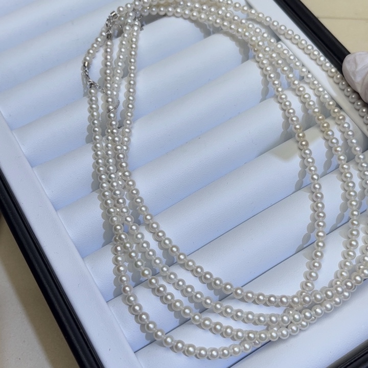 淡水珍珠颈饰银S925镶嵌