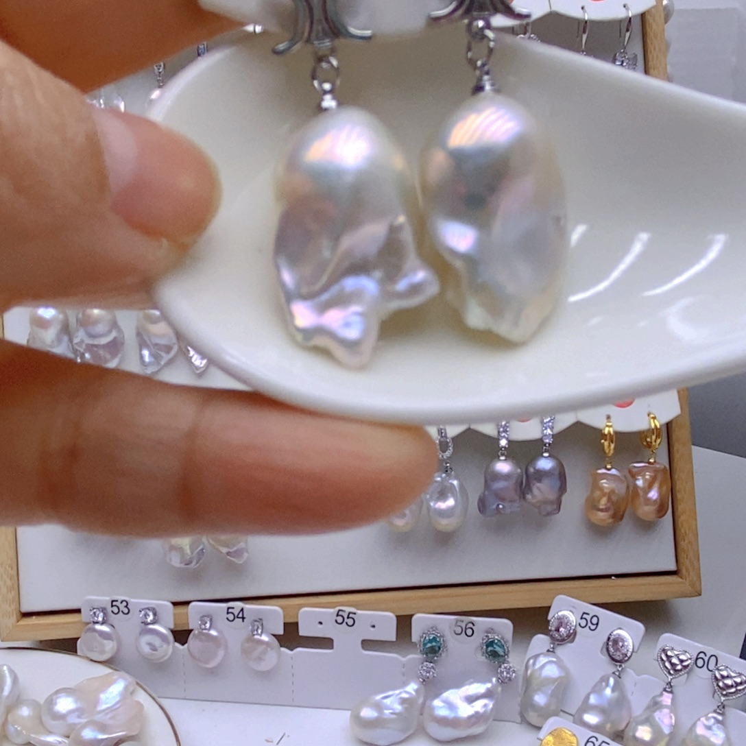 淡水珍珠银S925镶嵌颈饰