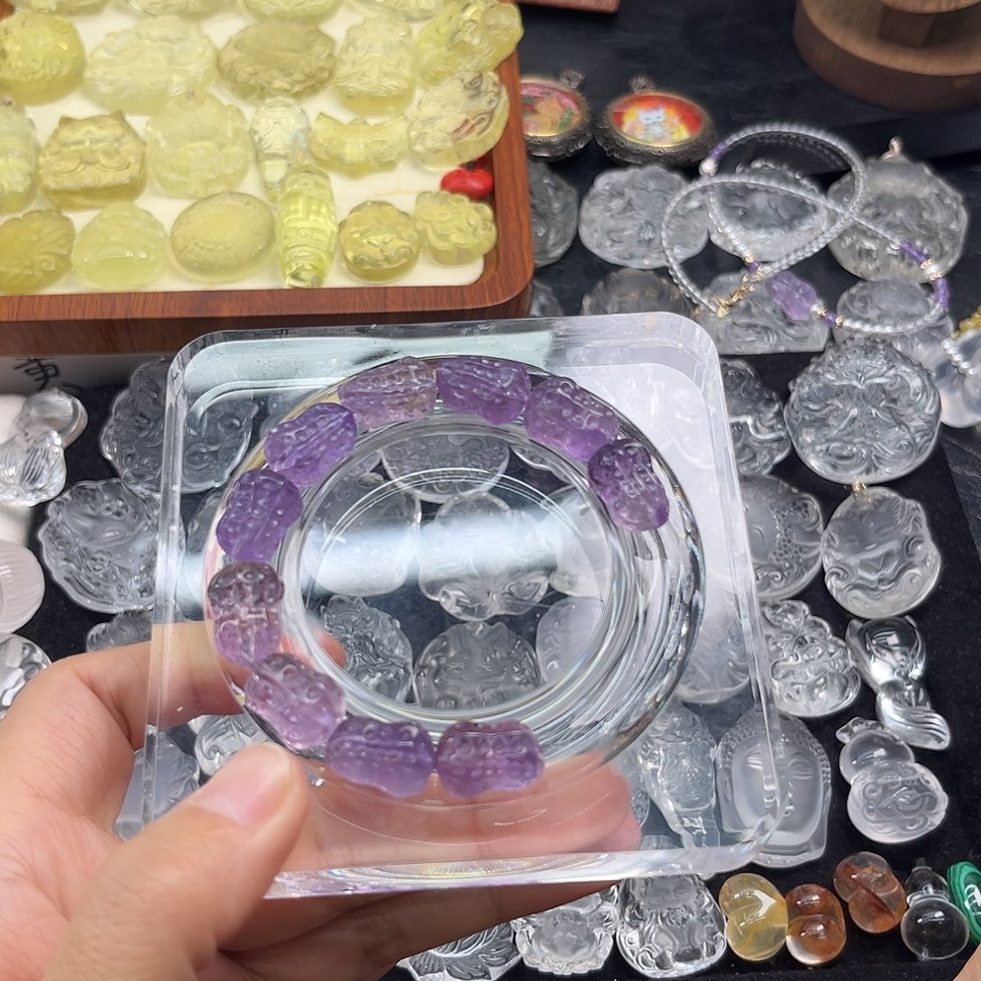 爱***牙水晶未镶嵌珠宝半成品95
