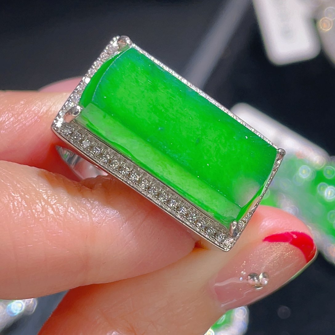 翡翠戒指银S925镶嵌1111111111111