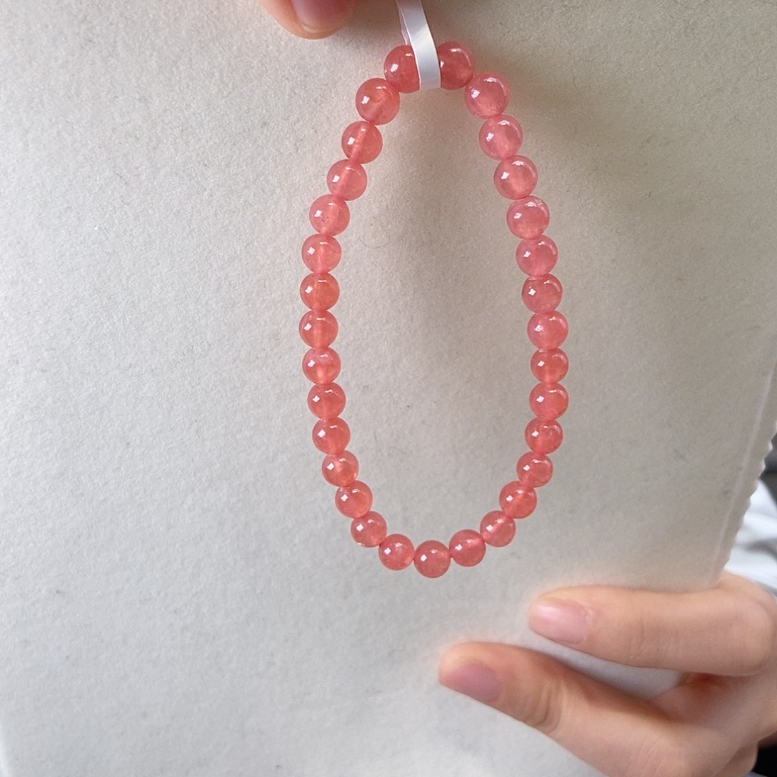 菱锰矿（红纹石）手串未镶嵌6mm+