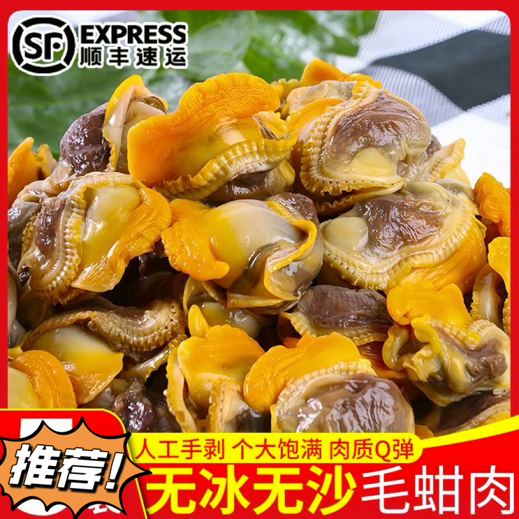 渤海湾黄骅本地毛蚶肉无沙无冰顺丰包邮
